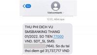Thống nhất phương án thu phí SMS Banking trọn gói 11.000 đồng/tháng