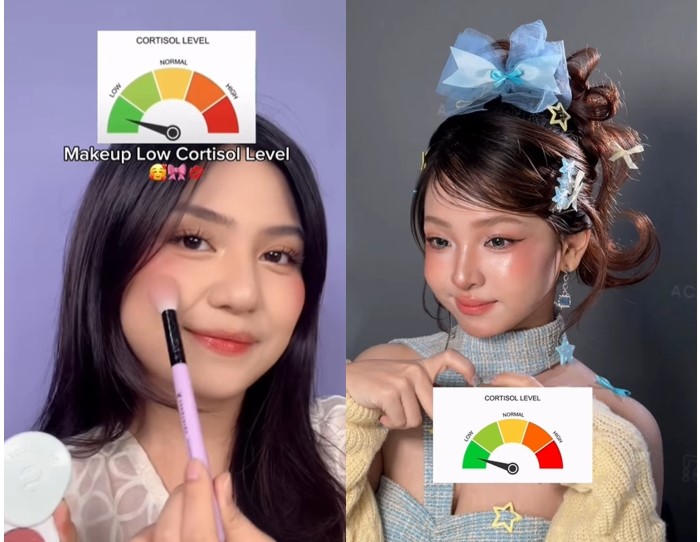 Xu hướng trang điểm nhẹ nhàng, tươi tắn lấy tiêu chí thoải mái và mức cortisol thấp thu hút giới trẻ - Ảnh: Instagram/@somethincmakeup, @by.mariels