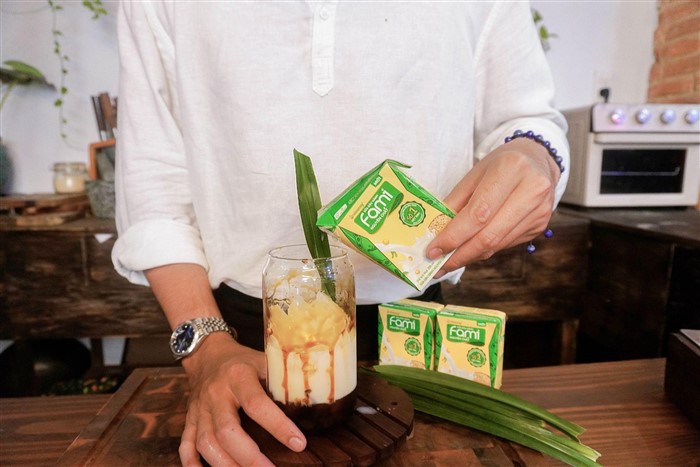 Nếu bạn bị dị ứng với sữa bò thì sữa đậu nành là một lựa chọn tuyệt vời cho món sữa đậu nành trân châu. Ảnh:NVCC