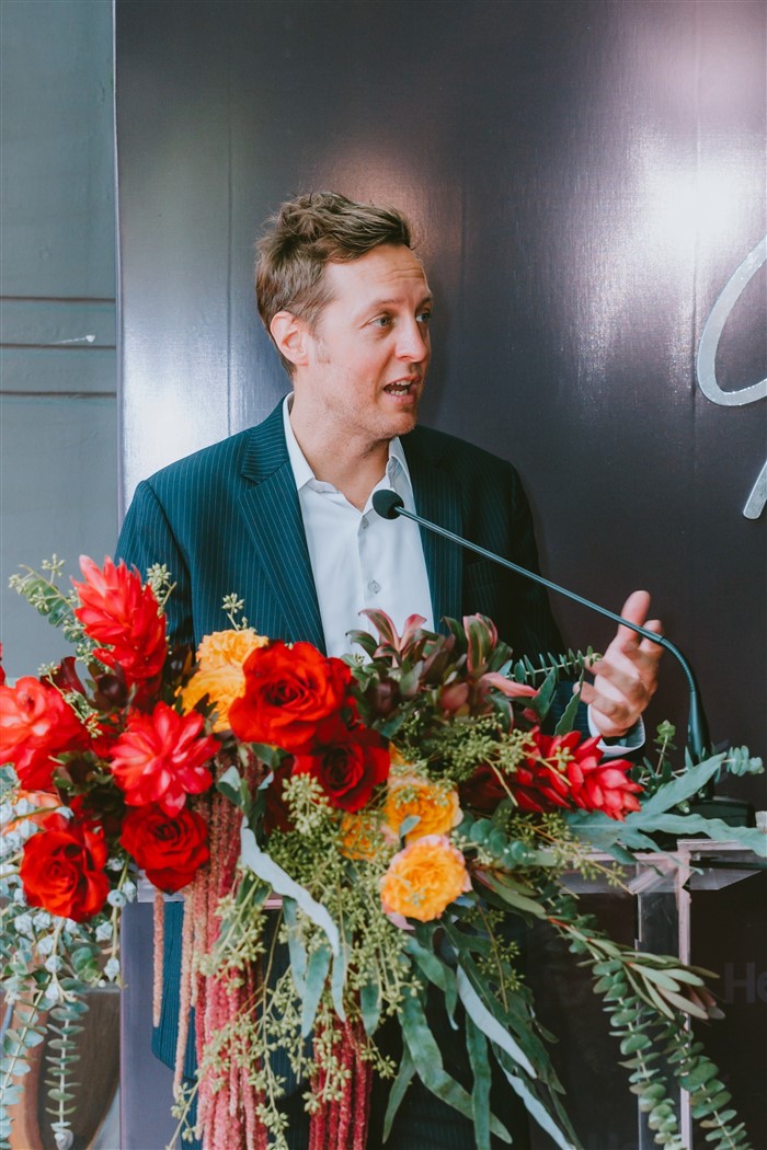 Ông Matthias Bertl – Giám đốc điều hành Hettich Đông Nam Á chia sẻ tại buổi lễ